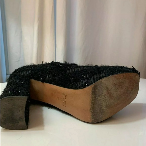 SIMONE ROCHA Tweed Mary Jane Pumps Black size 41 - Picture 6 of 8